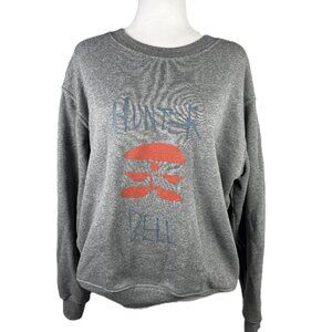 Hunter Bell Elliott Logo Pullover Heather Gray Sweatshirt Top Womens XS